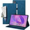 Auslbin Cover Compatibile con Lenovo Idea Tab Plus 12,1 Pollici 2025 TB361ZU TB361FU Custodia di Tablet in Pelle PU in Stile Classico Anti-Fall Case di Scheda Protettiva con Slot per Carte, Blu