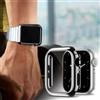 Generic Custodia protettiva compatibile per Apple Watch, cover paraurti, telaio protettivo rigido in policarbonato - 44 mm, serie senza pellicola protettiva (nero, 1,8/1,6)
