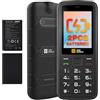 AGM M9 Cellulare Per Anziani 4G,Rugged IP68/IP69K 3 Slot SIM Radio FM | Cellulari impermeabili a prova di cadute, pulsanti grandi, lettere grandi, marcatura rapida, 3 slot per schede, radio FM