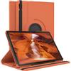EAZY CASE - Custodia per tablet per iPad Samung Galaxy Tab S10 Lite, 10,9 pollici, custodia girevole a 360°, funzione leggio, in ecopelle, colore arancione