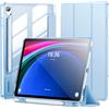 INFILAND Custodia Per Samsung Galaxy TabS10 Lite/S10 FE/S9 FE 5G 10.9 Pollici/Tab S9 11 Pollici Con S Pen, Sottile Custodia Protettiva Trasparente Supporto Auto Wake/Sleep (Blu)