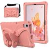 Generic Custodia compatibile con Samsung Galaxy Tab S6 Lite 10,4 SM-P620/P625/P610/P613/P615/P619 per bambini, design carino leggero EVA robusta antiurto stand cover protettiva + tracolla, rosa