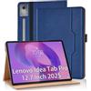 Vkooer Custodia per Lenovo Tab P12 Pro 2025/ Xiaoxin Pad Pro 12,7'' 2025 Cover Protettiva Pelle PU con Multi-angli Slim Fit Folio e Auto Svegliati/Sonno, Supporto Funzione Flip Tasca Case - Blu