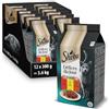 Sheba cibo umido per gatti con manzo, pollo, agnello in salsa 6x50g