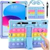KATUMO Custodia in silicone per iPad A16 11 generazione 2025 11 pollici/iPad 10th generazione 2022 10,9 pollici, custodia protettiva antiurto per bambini con supporto pieghevole, tracolla e pennino