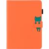 Generico DayQiQiPu Custodia per Lenovo Tab M11 Modello: TB-330FU/TB-330XU/TB-331FC 11 Pollici 2024 in Pelle PU con Design Cartone Animato Rana,Chiusura Magnetica,con Slot per schede Stand,Arancione