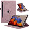 Oduio Custodia per Samsung Galaxy Tab S10+, S10 Plus 2024/ Galaxy Tab S9 FE+ / S9 Plus 12.4 Pollici Pelle PU Flip Tablet Case con Supporto Girevole di 360°Cover AntiGraffio Antiurto, Rosa Oro