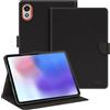 Shantime Custodia in tessuto pelle per Blackview Zeno 1 - Nero | 8 Custodia flip in tessuto Oxford con guscio interno in TPU, supporto integrato e portacarte