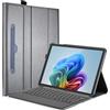 ProCase per Custodia Surface Pro 12 Pollici (Rilascio 2025), Copertura Angolare Multipla Custodia in Pelle Pu con Portapenna Surface, Compatibile con Tastiera Copertura Tipo -Grigio