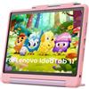 INFILAND Custodia per Lenovo Idea Tab 11 2025 (TB-336ZU/FU) / Moto Pad 2026, Cover Bambini Antiurto con Maniglia e Supporto, Leggera e Morbida (Rosa-Viola)