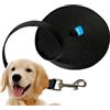 Edipets, Guinzaglio Lungo per cani, Addestramento, 3 metri, 5 m, 10, m, 15 m e 1.5 m, Nylon, Resistente e Leggero Adatto per Tutti i Cani (5 m, Nero)