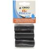 Croci - Rotoli per Bisogni dei Cani, 3x15 Sacchetti, Totale 45, Igienici per Escrementi, Resistenti Anti Rottura, Strappo Facile, Colore Nero