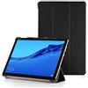 Simpeak Cover Compatibile per Huawei MediaPad M5 Lite 10 Custodia, Custodia in finta pelle Compatibile con Huawei MediaPad M5 Lite 10 Ultra-Sottile Folio Supporto Smart Cover Auto Sveglia/Sonno, Nero