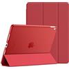 JETech Custodia per iPad Pro 10,5 2017, iPad Air 3ª Gen 2019, Rosso | Cover Retro Traslucido Sottile, Supporto Tri-Pieghevole, Auto Svegliati/Sonno