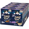 FELIX Soup Time Original Cibo Umido per Gatti Adulti, 48 Bustine da 48g | Cibo Umido Complementare Con Manzo, Pollo e Tonno