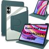 Lemxiee Cover per Xiaomi Redmi Pad Pro & POCO Pad 12.1 Case,Custodia in pelle PU + Acrilico trasparente per supporto rotante & Slot per penna
