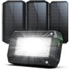 Kruilan 63200mAh Power Bank 30W Ricarica Rapida con 3 Pannelli Solari: Solare Batteria Esterna con 4 Uscite, Torcia extra large SOS, Ricarica Rapida e Indicatore di Carica Solare