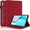 Succtopy Custodia Lenovo Tab P11 Pro 2nd Gen 11.2 2022,Cover in Pelle PU Flip Portafoglio con Porta Penna,Custodia Protettiva con Slot Card Lenovo Tab P11 Pro 2nd Gen 2022 TB132FU/TB138FC,Rosso