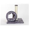 ZAMIBO Tiragraffi Torre Sisal e Tunnel rivestito in peluche, 28x28x31 cm, Grigio