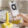 Generic Simpatico supporto per telefono giallo a forma di gatto, supporto per telefono da scrivania, supporto da tavolo per telefono cellulare, supporto da tavolo a forma di gatto carino