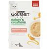 Purina Tidy Cats Purina Gourmet Nature's Creations Puree per Gatto, Salmone e Carota, 5 x 10g