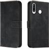Lihondar Cover per Huawei P30 Lite/Nova 4e, Custodia Huawei P30 Lite/Nova 4e Portafoglio, Flip Libro Wallet Case Antiurto Custodia in Pelle PU Premium, Slot per Schede, con Magnetica a Scatto (Nero)