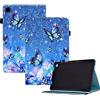 CXTcase Custodia per Samsung Galaxy Tab A7 Lite 8.7 2021(SM-T220/T225),PU Intelligente Tablet Cover Samsung Galaxy Tab A7 Lite 8.7 2021,Tablet Custodia con Slot per Schede,Farfalla Fiorita