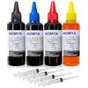 Aomya 400ml Kit di ricarica per stampante a getto d'inchiostro per cartucce di inchiostro ricaricabili HP 61 60 62 63 950 951 564 920 901 301 302 303 304 305 307 sistema CIS CISS 4 colori 4 siringhe