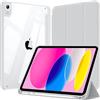 EspZanthic Custodia per iPad A16 11a/10a Generazione 2025 2022 Antishock Cover Argento | Portapenne Bumper TPU Morbido Retro Trasparente Supporto Sottile Antiurto Antiscivolo Auto Wake Sleep Tablet Casa Scuola Case