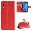 QiongniAN Cover per ASUS ZenFone Max M1 ZB555KL,Custodia per ASUS ZenFone Max M1 ZB556KL Custodia Portafoglio in Pelle Flip Case Red
