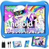 SUAAT Tablet per bambini da 9 pollici, Android 15, con 12 GB RAM + TF 1 TB, 5G WiFi, Octa-Core, Widevine L1, GPS, Face ID, sicurezza bambini, 5000 mAh, 1340 x 800, supporta BT 5.0, tablet per bambini