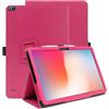 INSOLKIDON Compatibile con Acer Iconia Tab A10 Tablet Tablet Custodia protettiva in pelle Cover con Funzione di Supporto, Auto Svegliati/Sonno,Cover Protezione in PU Pelle (Rosso rosa)