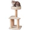 Amazon Basics Albero tiragraffi a Torre, per Gatti, con Pali tiragraffi, per Uso Interno e Domestico, Beige, Medio (40 x 40 x 80 cm)