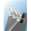 Generic Confezione da 3 pellicole protettive trasparenti per obiettivo della fotocamera per iPhone 17 (6,3 pollici), durezza 9H, in vetro temperato, antigraffio, non influiscono sugli scatti notturni