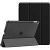 FINTIE Cover per iPad 9a/8a/7a Generazione 10,2 Pollici (2021/2020/2019) | con Portapenne - Sottile Leggero Opaca Trasparente Posteriore Custodia con Auto Sveglia/Sonno, Nero