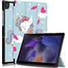 Dlahaby Custodia per Samsung Galaxy Tab A8 10.5'' 2021,Protezione in PU Pell con Funzione Supporto Smart Cover per Samsung Galaxy Tab A8 SM-X200 X205 X207 10,5 Pollici Tablet,Unicorno