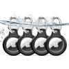TNSNK Custodia per AirTag Portachiavi, 4 Black | Impermeabile, chiusura girevole, antigraffio e antiurto, senza perdita di segnale. Per bici e animali. Materiale: PC+TPU.