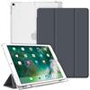 FINTIE Custodia per iPad Air 3a Gen 10.5 (2019) / iPad Pro 10.5 (2017) | con Portapenne - Ultra Sottile Leggero Semi-Trasparente Back Cover Protettiva con Auto Sveglia/Sonno, Grigio Siderale