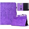 Vaitasy Custodia per Samsung Galaxy Tab S8/S7 11 SM-X700/X706/T870/T875 | Fiore di prugna Magnetico Folio Pelle PU con Supporto Funzione Cover per Galaxy Tab S7 Custodia - Viola