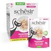 Schesir, Filetti di Pollo con Prosciutto in Gelatina, Cibo Umido Complementare per Gatti, Ricetta Originale, 100% Naturale, 6 buste da 70g