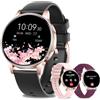 Fitdafit Smartwatch Donna con Chiamate Bluetooth, 3 Armbänder, 1.27 HD | Orologio Fitness Rotondo con Cardio Contapassi Sonno, 100+ Modalità Sportive, IP68 impermeabile, Regalo per iOS Android
