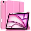MoKo Custodia Sottile per iPad Air 11 , iPad Air 5a/4a Gen, Peonía | Con Soporte de Lápiz, per iPad Air M4/M3/M2 Custodia, Cubierta Trasera Rígida de PC, Trifold, Auto Sveglia/Sonno