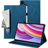 Auslbin Custodia compatibile con Xiaomi Redmi Pad Pro 12.1 2024 Cover, Tablet in Pelle PU Adatto per Xiaomi Poco Pad, Stile Classico in Pelle, Blu