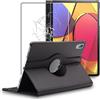 ebestStar - Cover per Lenovo Tab P11 Pro, Custodia Protezione Rotazione 360, Pelle PU, Nero + Vetro Temperato