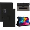 Generisch Custodia per tablet DOOGEE U12 da 12, in pelle PU, con supporto pieghevole, resistente alle cadute e ai graffi, colore: Nero