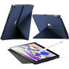 INFILAND Custodia a libro per iPad 9/8/7a generazione 10,2 pollici (2021/2020/2019) con portapenne, supporto pieghevole orizzontale e verticale, custodia per iPad 9/8/7 (blu scuro)