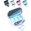 Generic Cuffie wireless a conduzione scheletrata, auricolari Bluetooth 5.3, impermeabili, per corsa, sport, guida, lavoro (bianco)