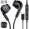ASKUBSKU Cuffie USB C per iPhone 17 16 Pro max, auricolari in ear con cavo microfono | HiFi Stereo Tipo C auricolare per iPad Air Mini per Samsung A57 A37 A56 A27 Galaxy S26 S25 5G Xiaomi 17T POCO X8 Pro max X7