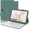 FOGARI Tastiera per Honor Pad 9 12,1 pollici 2024 | Custodia Honor Pad 9 con tastiera spagnola Ñ tastiera Bluetooth per tablet Honor Pad 9 12,1, verde scuro
