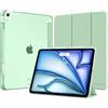 MoKo Cover per iPad Air 13 Pollici Case (M4/M3/M2) con Portapenna | Cover per iPad Air 13 2026/2025/2024, Trifold Sottile Leggera Custodia con Retro in PC Rigido Traslucido, Verde Matcha